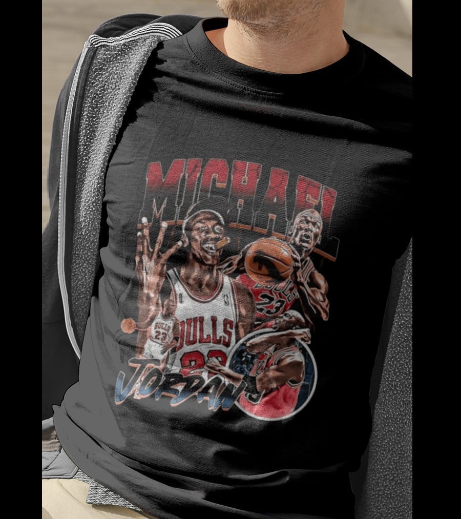 Michael Jordan Chicago Bulls NBA 90's Basketball Legend 23 T-Shirt