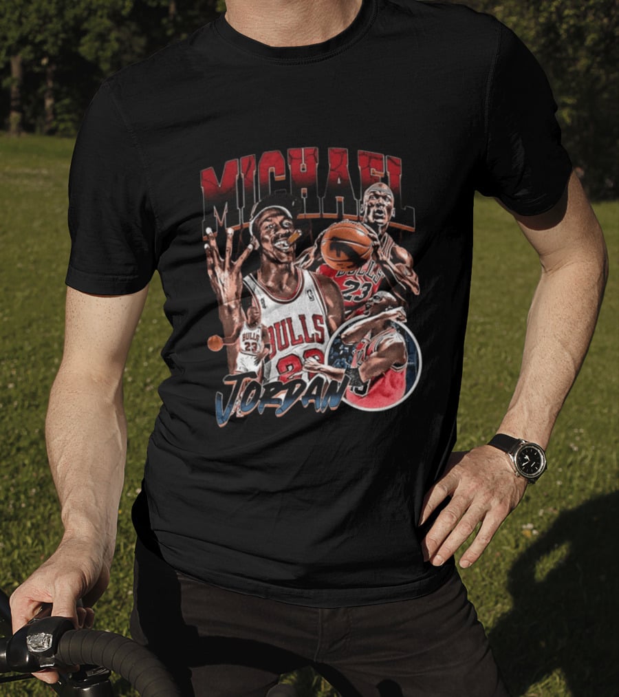 Michael Jordan Chicago Bulls NBA 90's Basketball Legend 23 T-Shirt