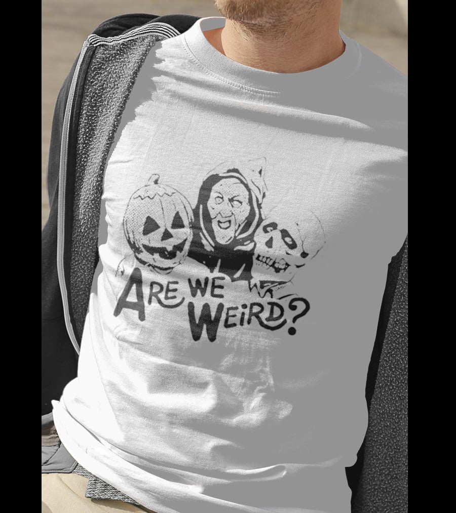 Are We Weird Halloween Pumpkin Skeleton Grim Reaper T-Shirt