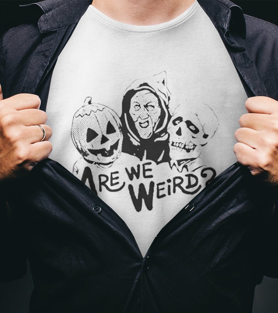 Are We Weird Halloween Pumpkin Skeleton Grim Reaper T-Shirt