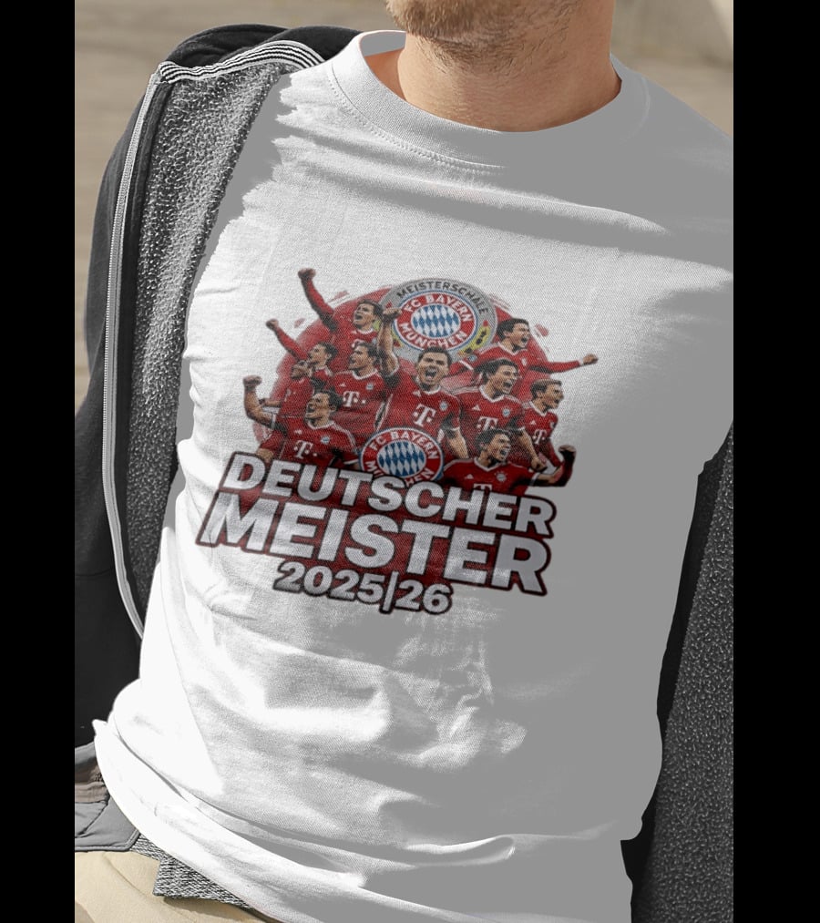 FC Bayern Munich Deutscher Meister 2025 2026 Celebration T-Shirt