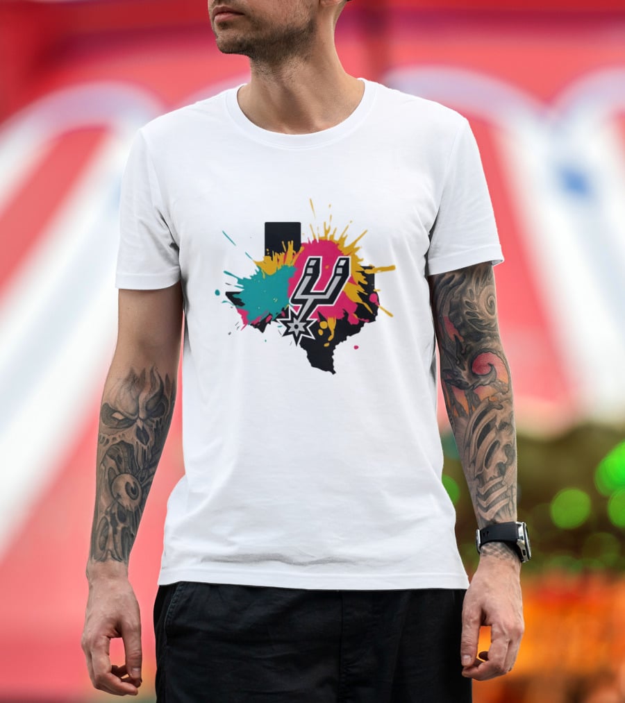 San Antonio Spurs Texas Colors Black NBA Basketball 2026 T-Shirt