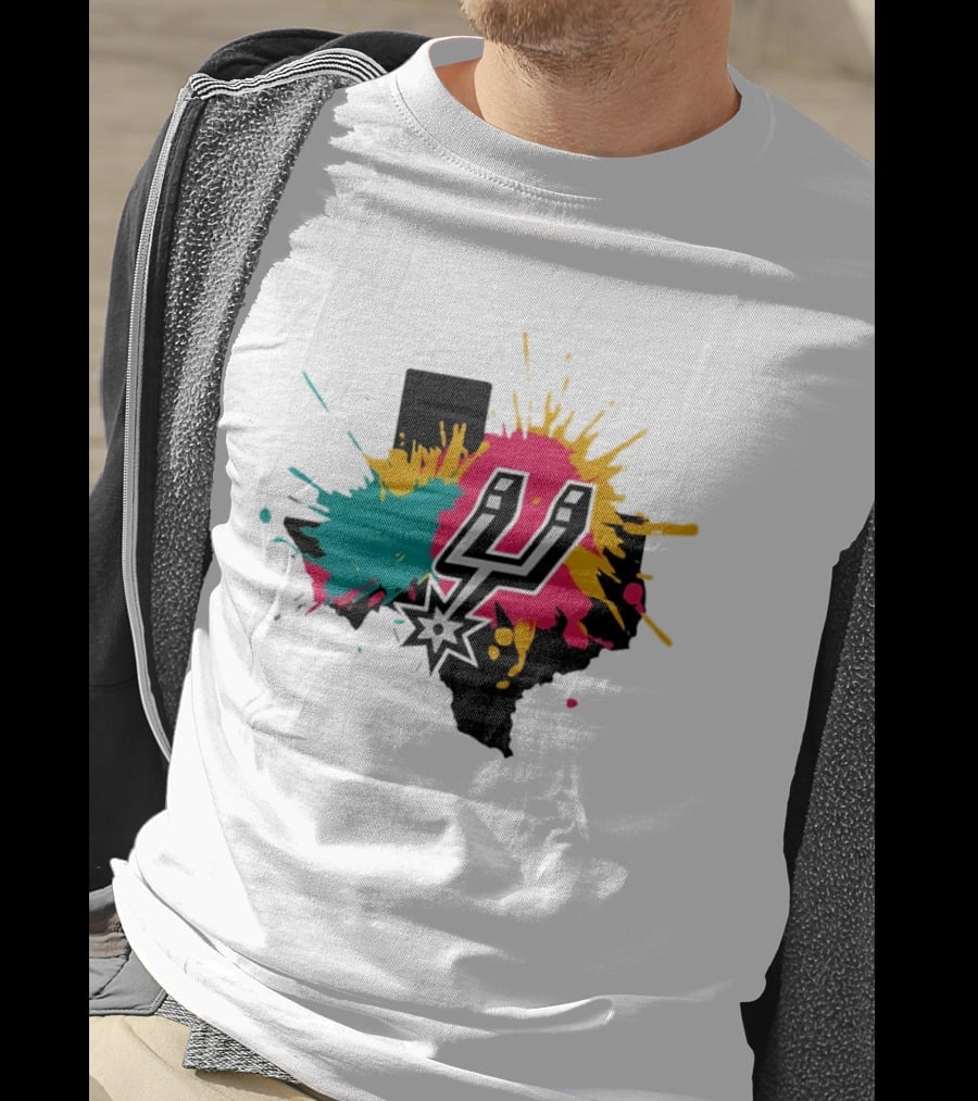 San Antonio Spurs Texas Colors Black NBA Basketball 2026 T-Shirt