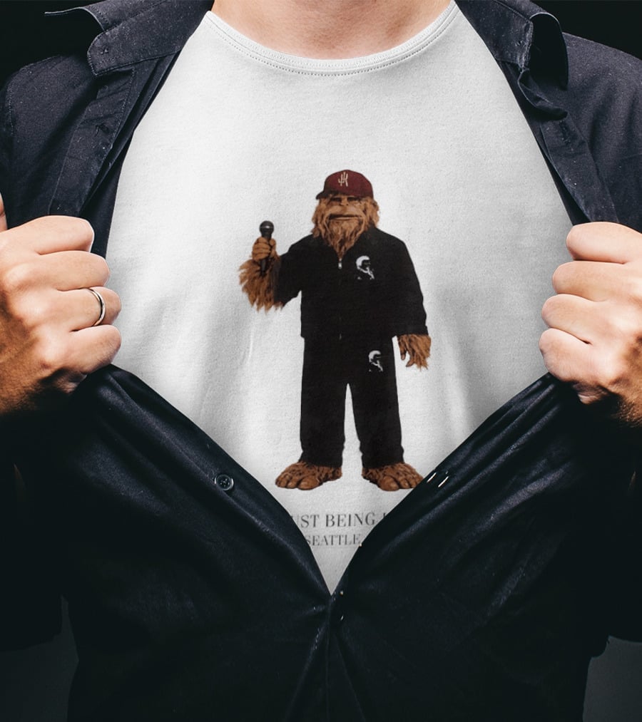 Sasquatch Portland Trail Blazers Just Being Koy Seattle WA Mascot Microphone Outfit T-Shirt