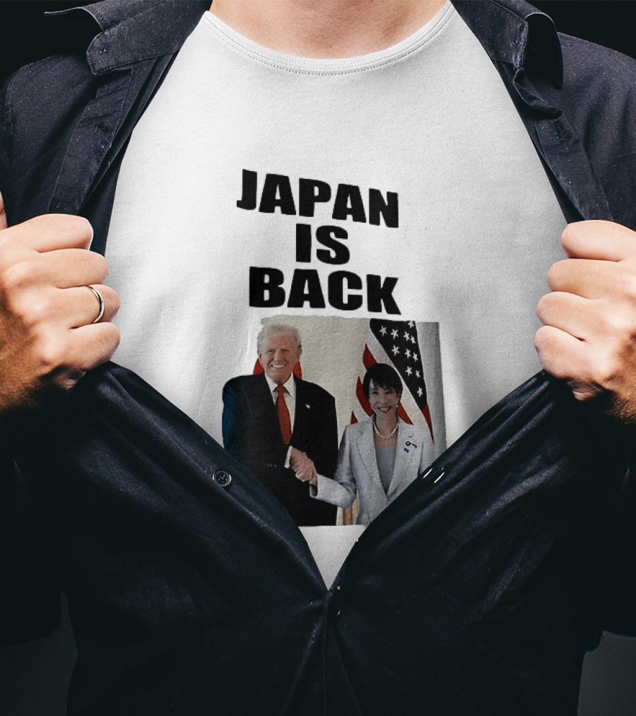 Japan Is Back Trump Political Image With Flags T-Shirt