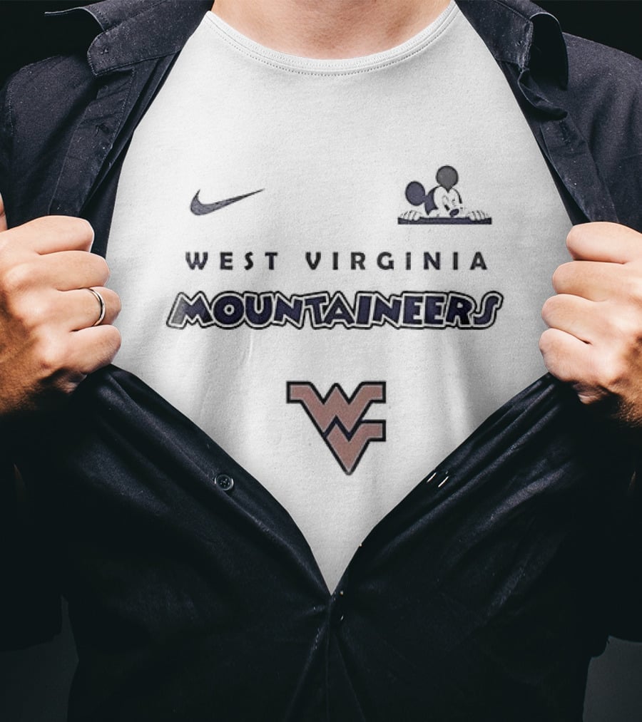 West Virginia Mountaineers Nike Mickey Mouse Ears WV T-Shirt
