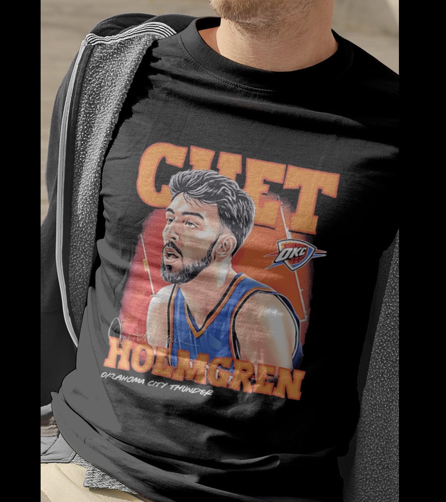 Chet Holmgren OKC Thunder 90s Airbrush T-Shirt