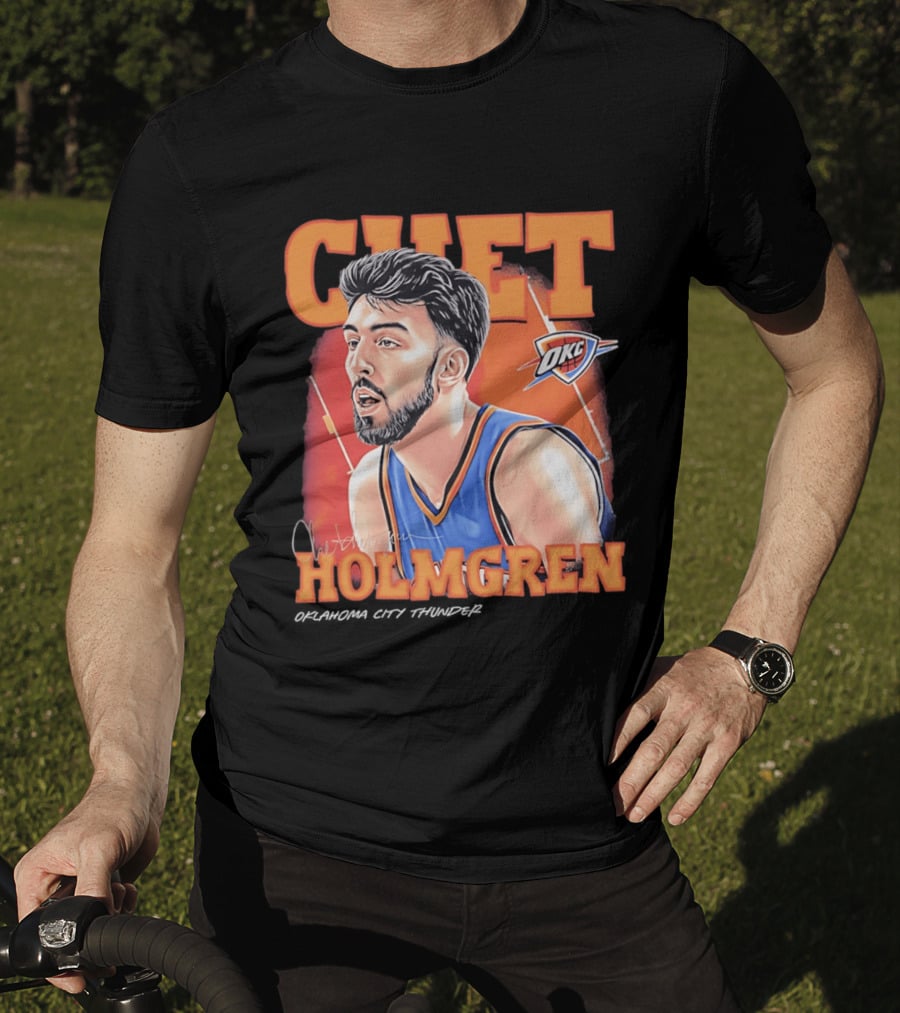 Chet Holmgren OKC Thunder 90s Airbrush T-Shirt
