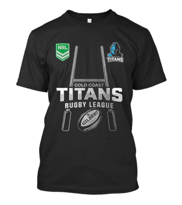Gold Coast Titans Rugby League NRL X Harley Davidson Skeleton T-Shirt