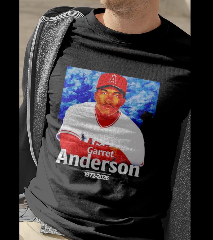 Garret Anderson Angels Tribute Baseball Legend 1972 2026 T-Shirt