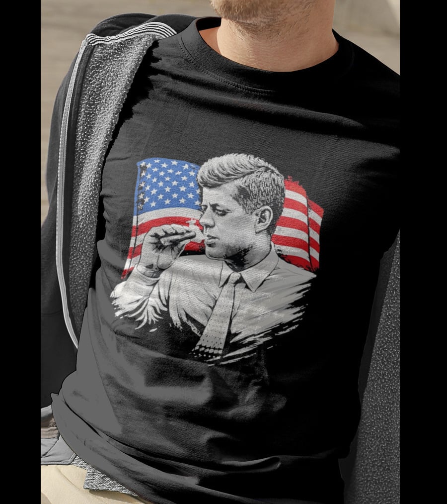 JFK Cigars American Flag 2026 T-Shirt