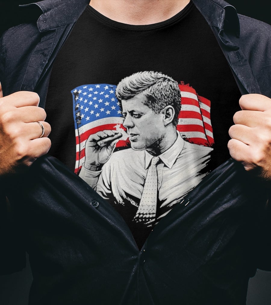 JFK Cigars American Flag 2026 T-Shirt