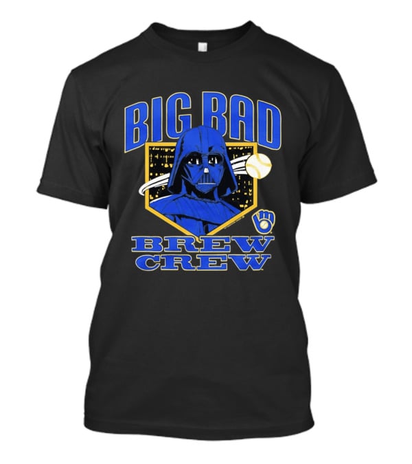 Milwaukee Brewers Big Bad Brew Crew Star Wars Dark Side Baseball T-Shirt
