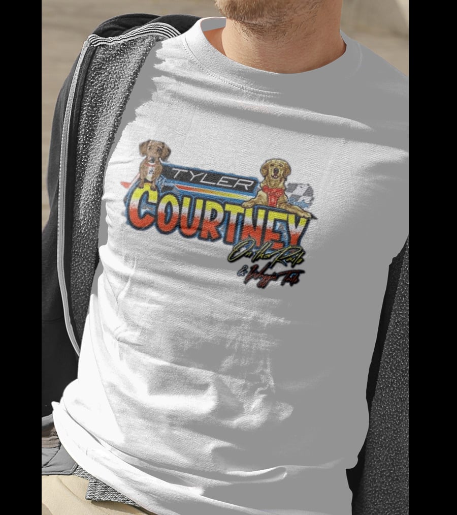 Tyler Courtney On The Rails And Waggin Tails With Dogs Racing T-Shirt