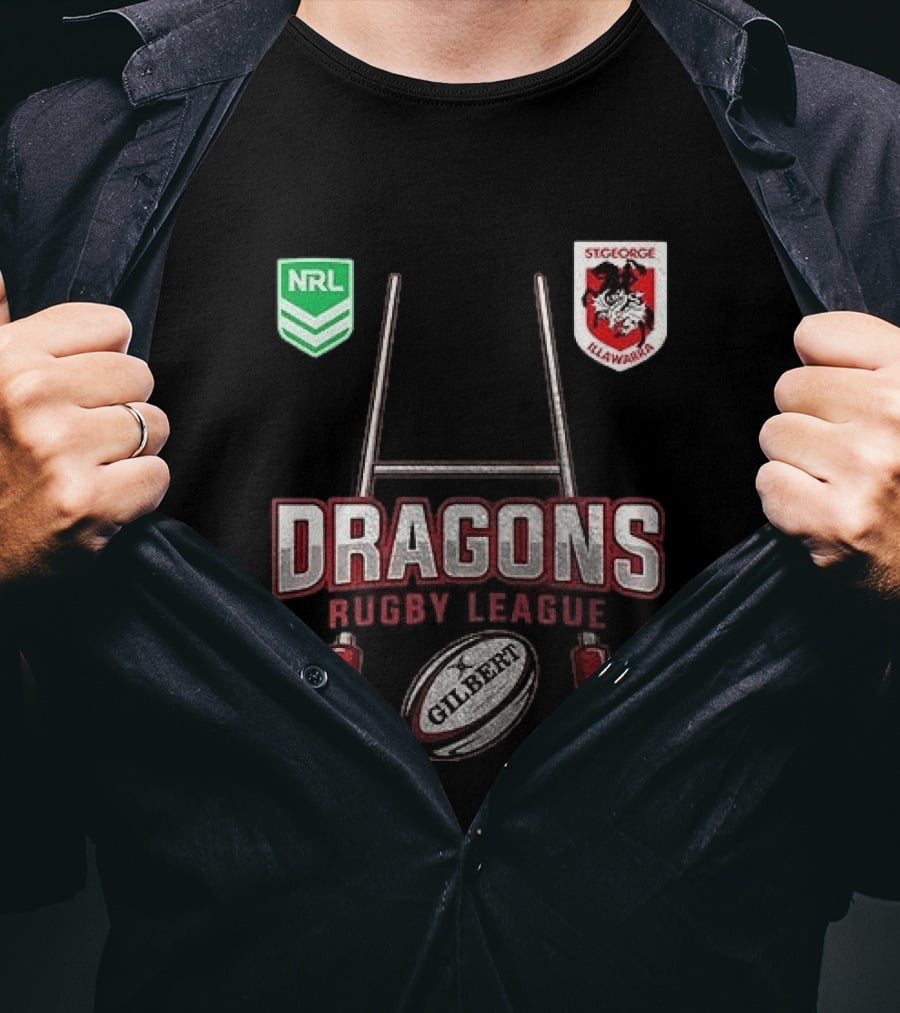 St George Illawarra Dragons Rugby League NRL Gilbert Ball T-Shirt