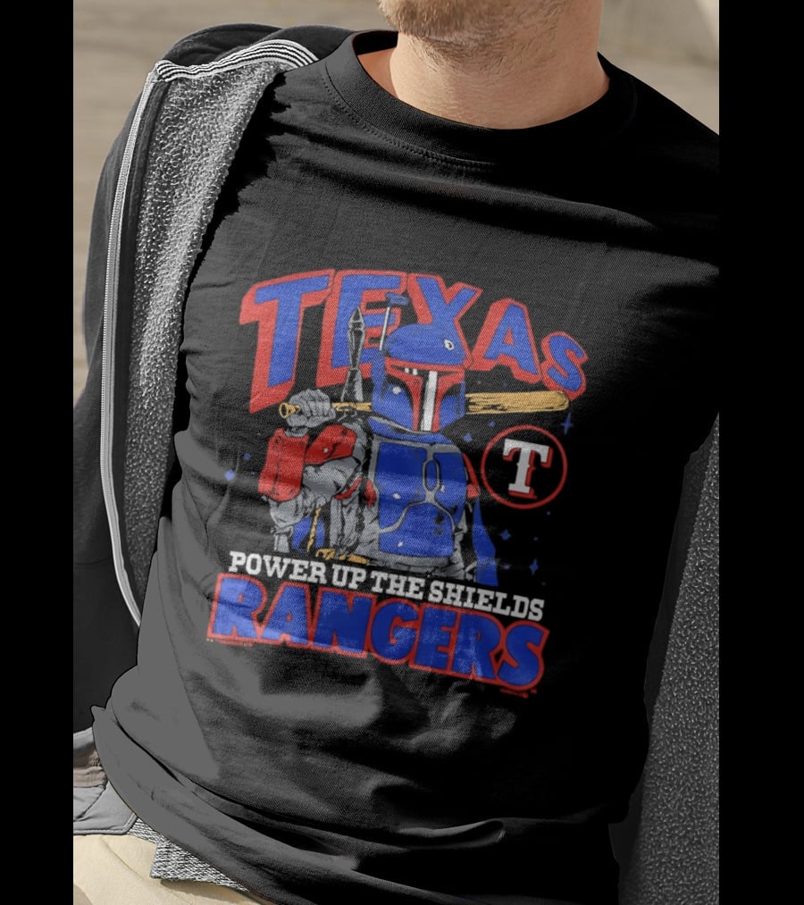 Texas Rangers Power Up The Shields With Star Wars Bounty Hunter Collaboration T-Shirt