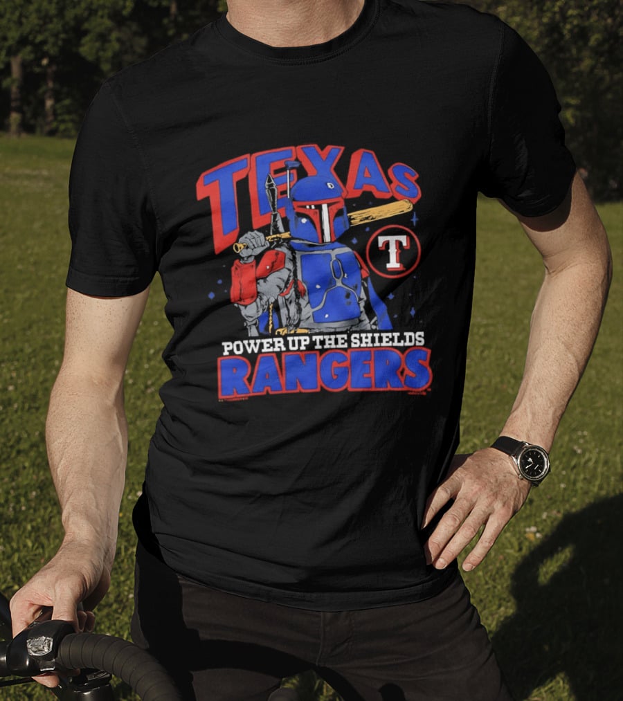 Texas Rangers Power Up The Shields With Star Wars Bounty Hunter Collaboration T-Shirt