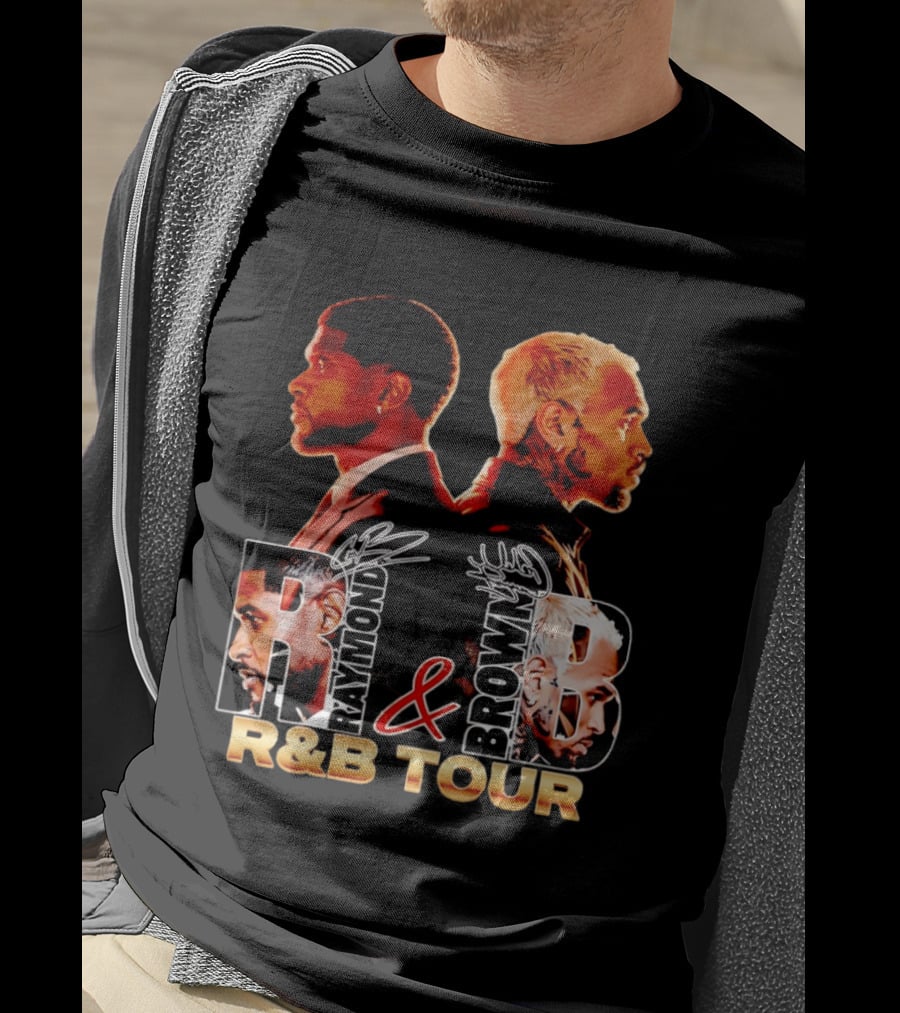 Usher Raymond And Chris Brown R&B Tour Turn One's Back Signature T-Shirt