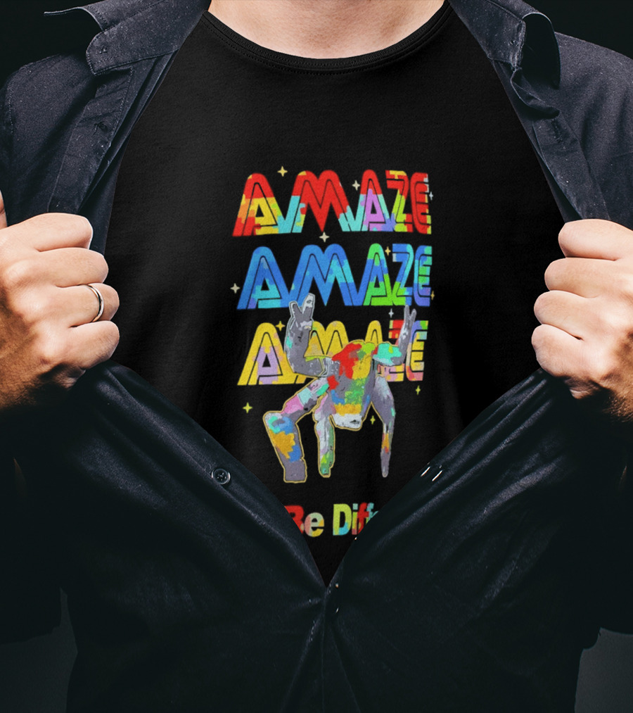 Amaze Amaze Amaze Colorful Support To Be Different T-Shirt