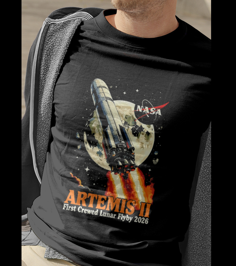 NASA Artemis II 2026 First Crewed Lunar Flyby Mission Launch T-Shirt