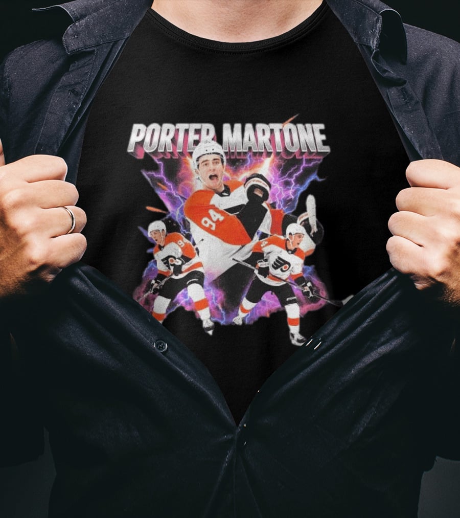 Porter Martone Flyers 94 Retro Bootleg Hockey Players T-Shirt