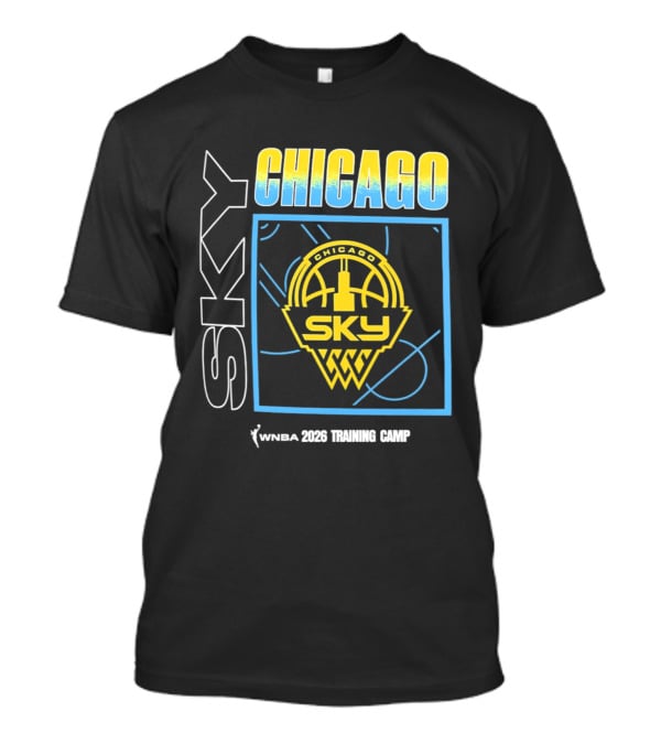 Chicago Sky WNBA 2026 Training Camp Logo With Basketball And Skyline T-Shirt