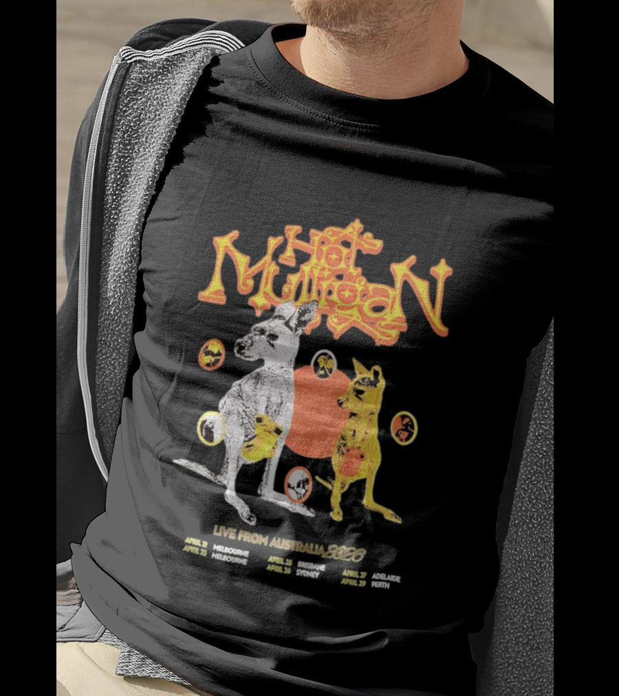 Hot Mulligan Australia Tour 2026 Kangaroo T-Shirt