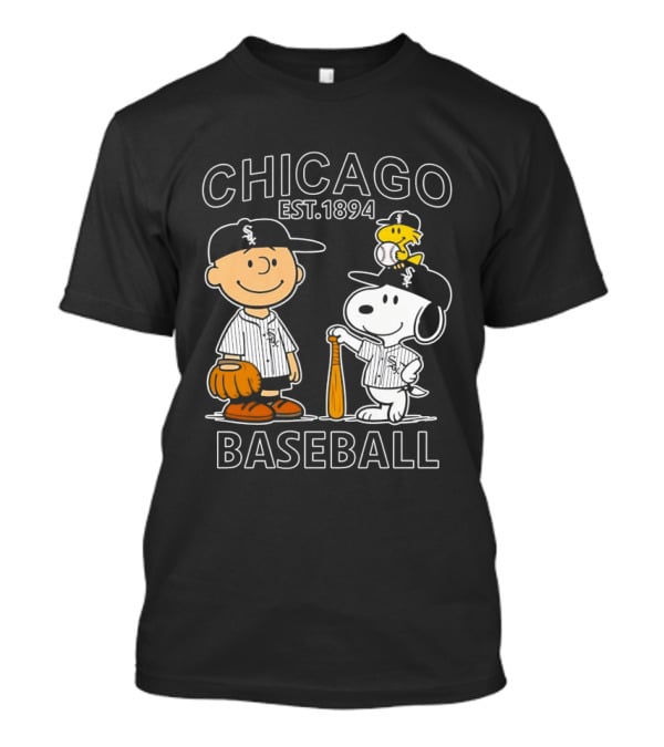 Chicago White Sox Baseball Snoopy Charlie Brown Peanuts Est 1894 T-Shirt