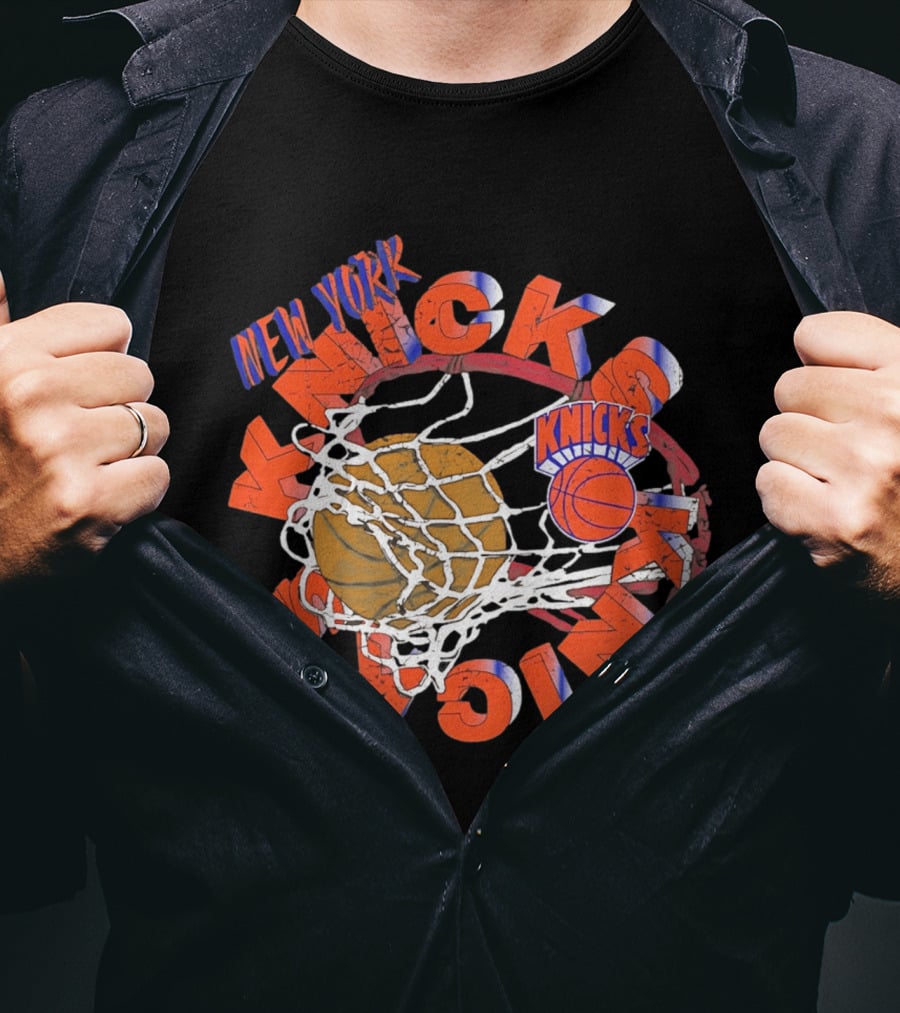 New York Knicks Basketball Net Graphic Text Preschool 2026 T-Shirt