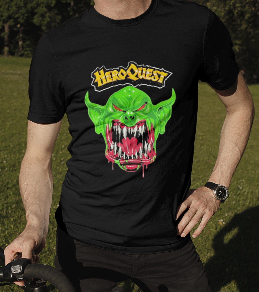 HeroQuest Orc Monster Face Graphic Iconic Fantasy Game T-Shirt