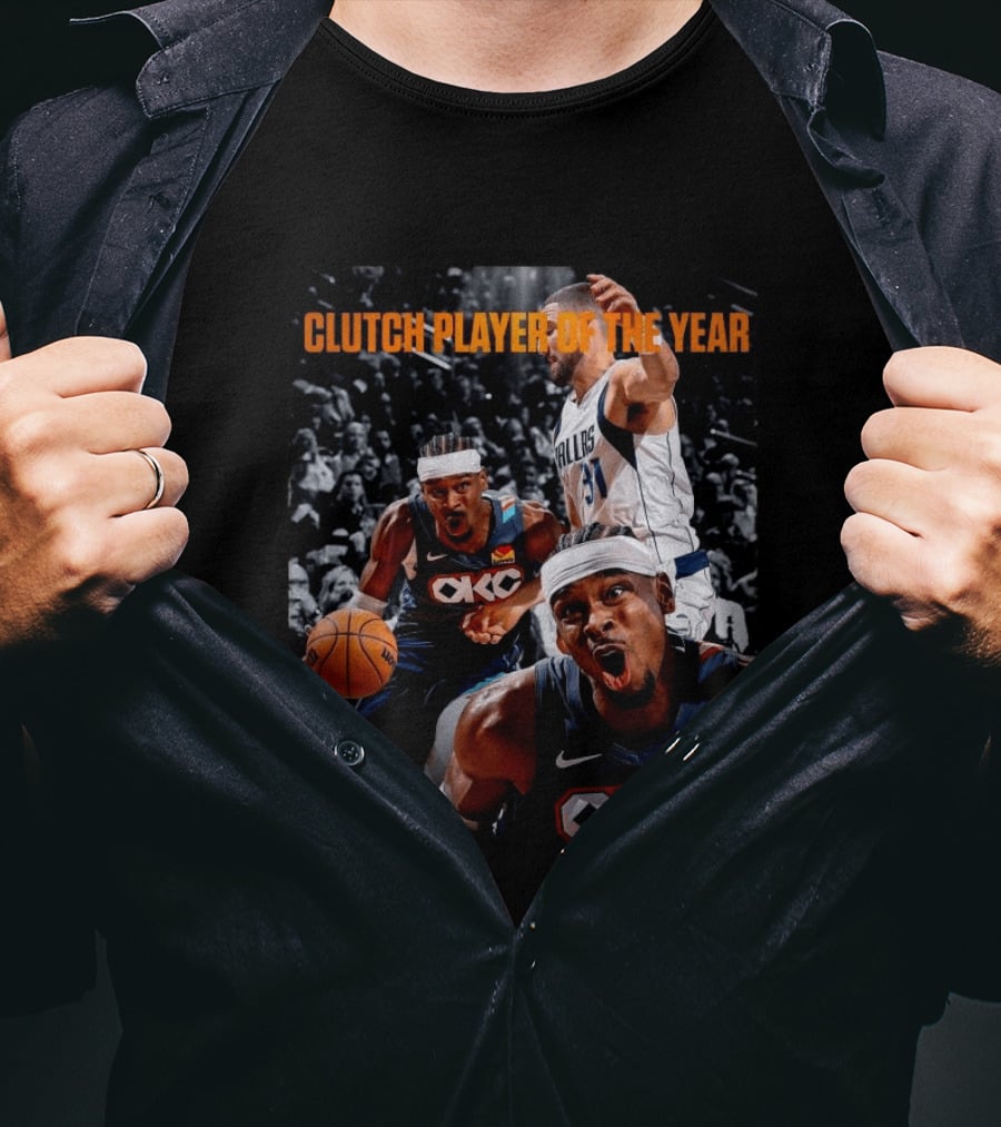 Clutch Player Of The Year NBA 2026 OKC Thunder SGA Full Court T-Shirt