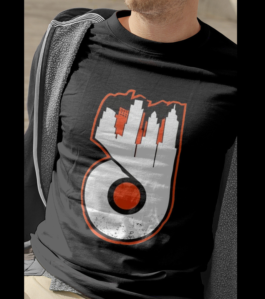 Philadelphia Flyers Skyline Emblem With Cityscape T-Shirt