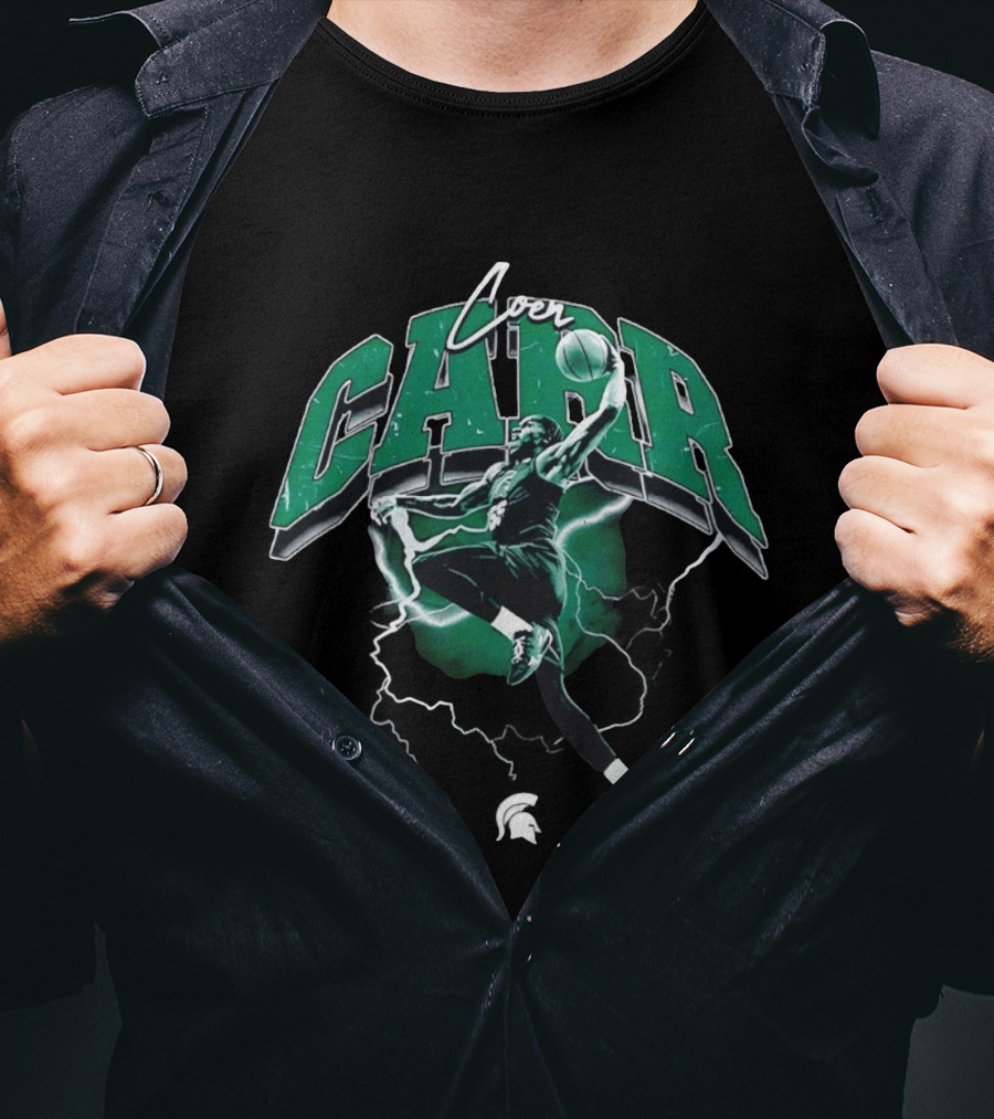 Coen Carr Slam Dunk Michigan State Spartans Basketball Jumper T-Shirt