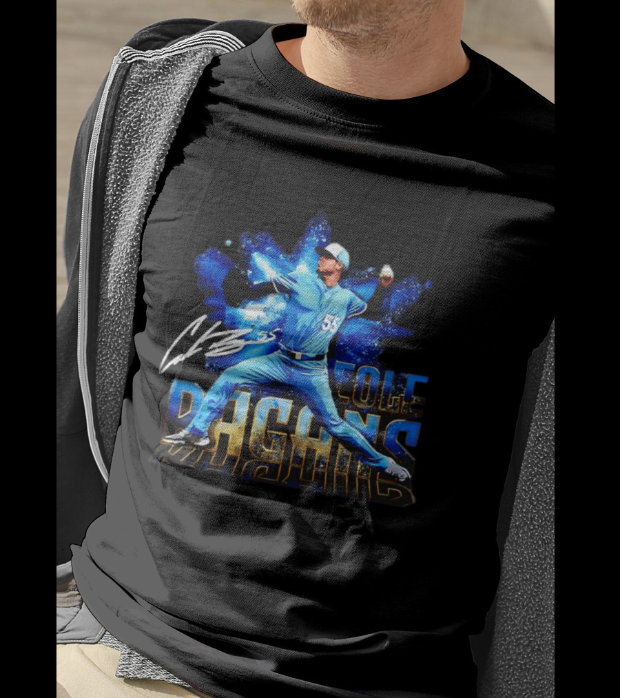 Cole Ragans 55 Kansas City Royals MLB Burst Pitcher Action T-Shirt