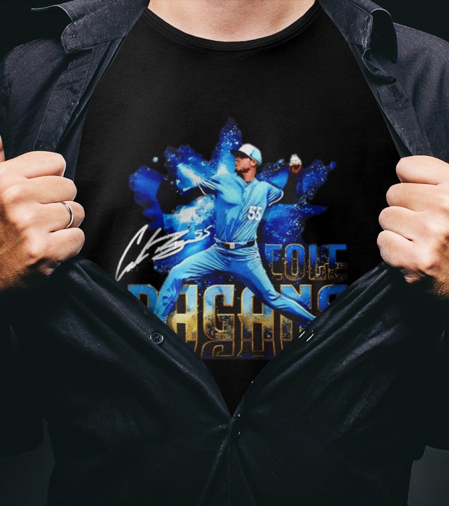 Cole Ragans 55 Kansas City Royals MLB Burst Pitcher Action T-Shirt
