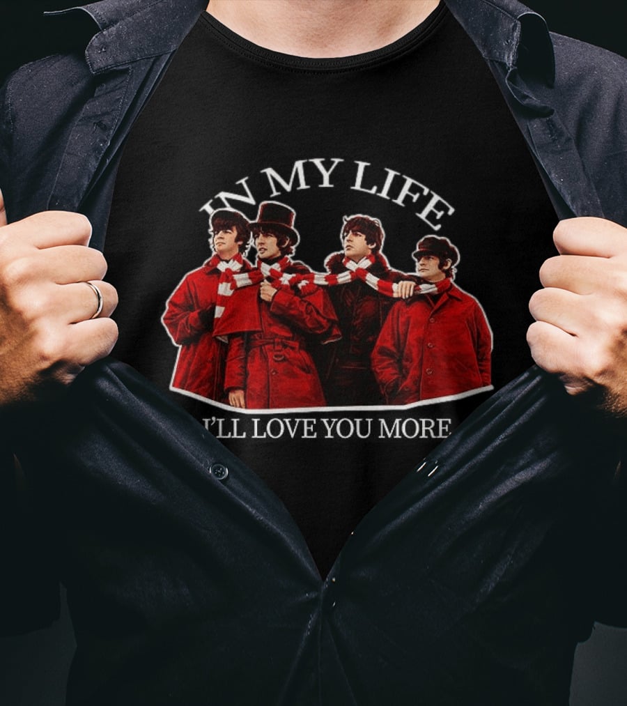 In My Life I'll Love You More Beatles Red Coats Scarf Ensemble T-Shirt