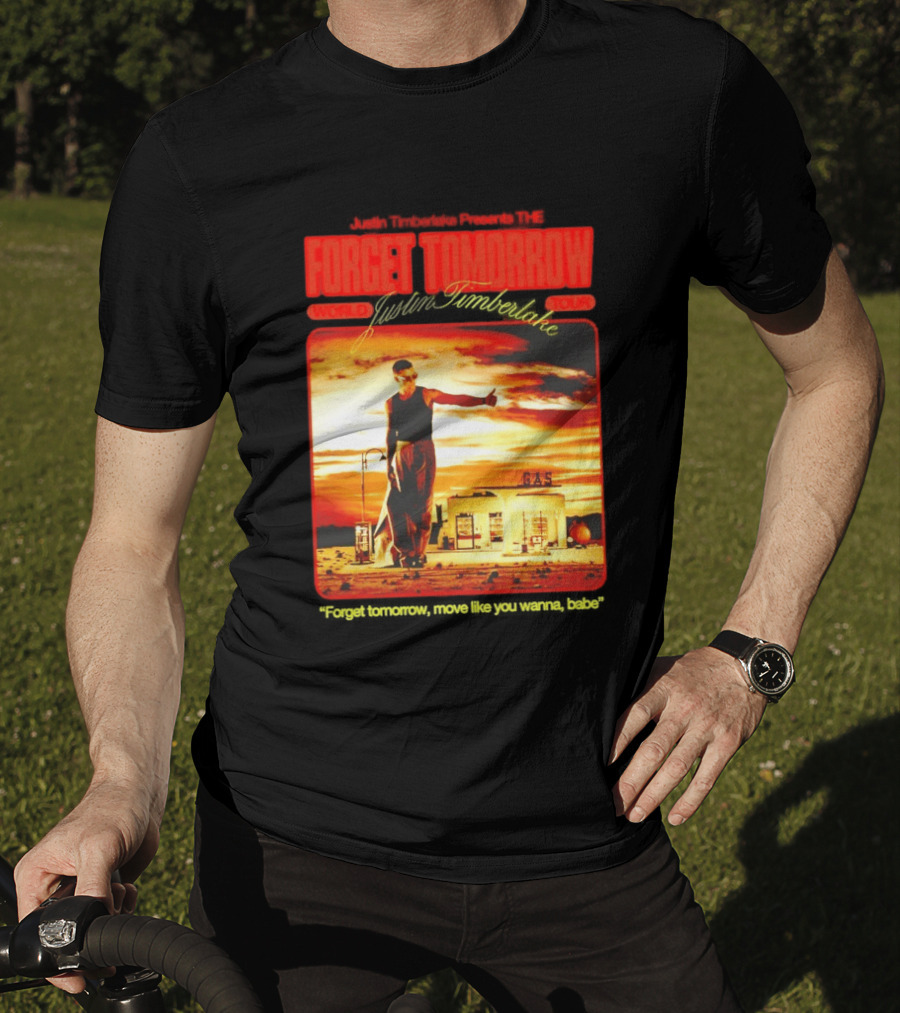Forget Tomorrow World Tour Justin Timberlake Gas Station Scene T-Shirt