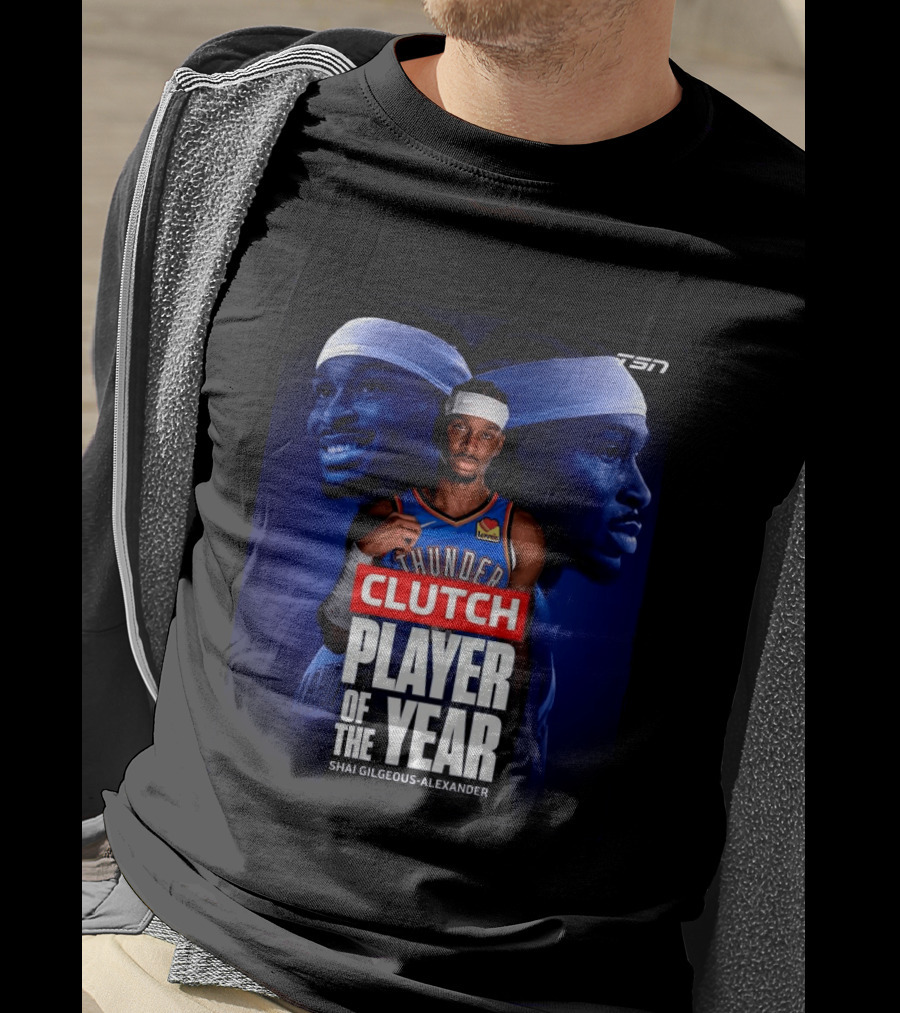 Shai Gilgeous Alexander Clutch Thunder Player Of The Year 2026 T-Shirt