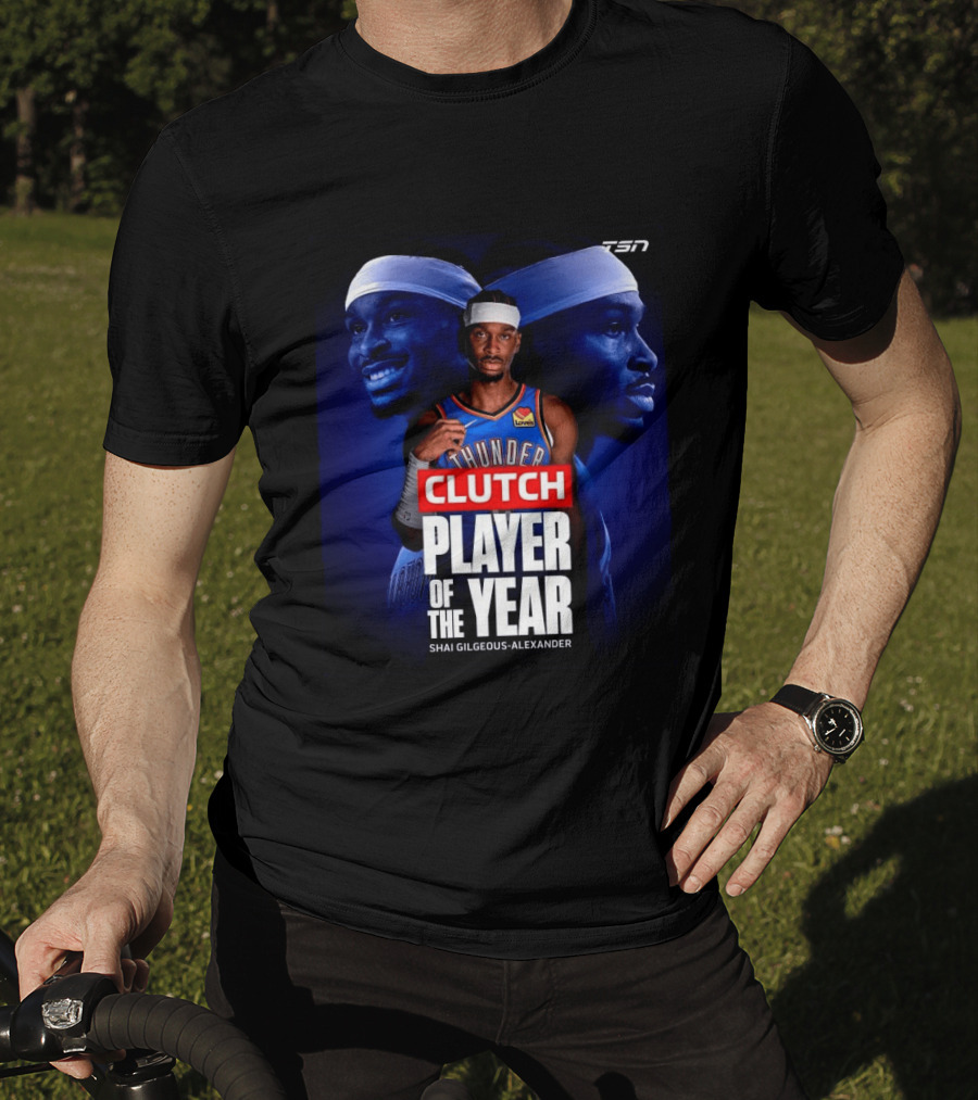 Shai Gilgeous Alexander Clutch Thunder Player Of The Year 2026 T-Shirt