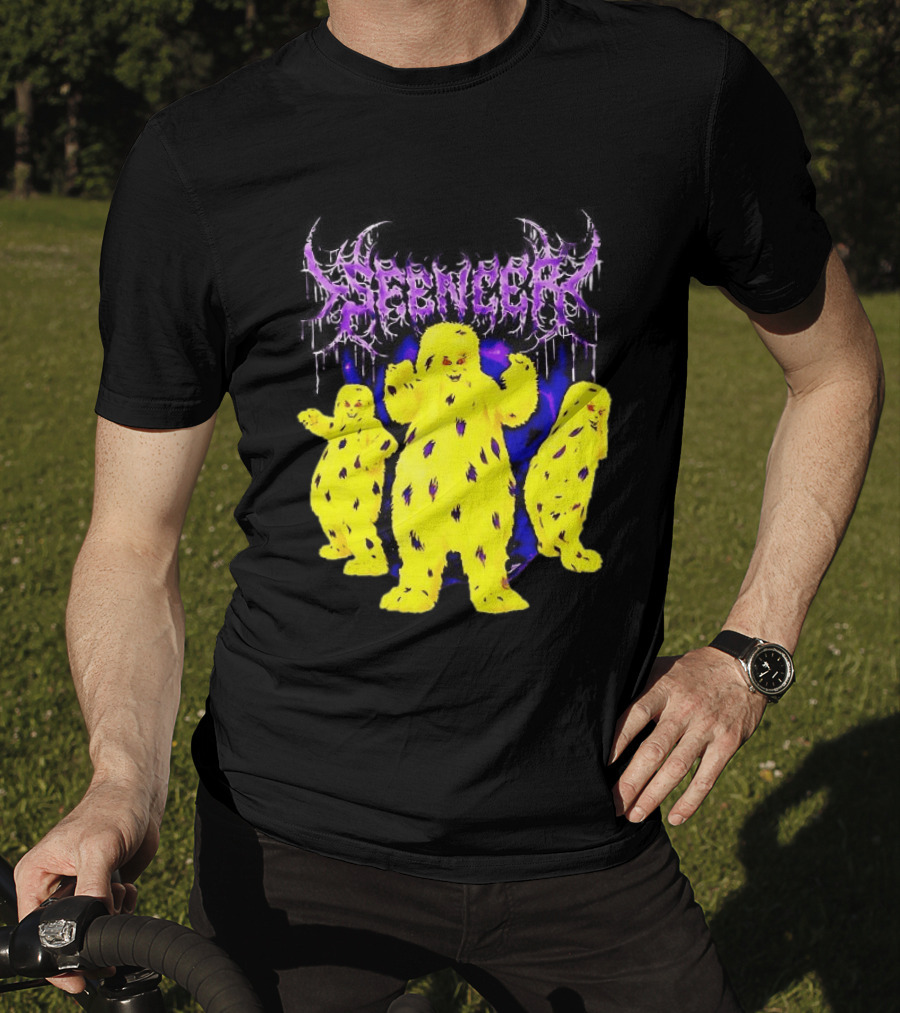 Spencer Death Metal Yeti Trio Purple Smoke Dripping T-Shirt