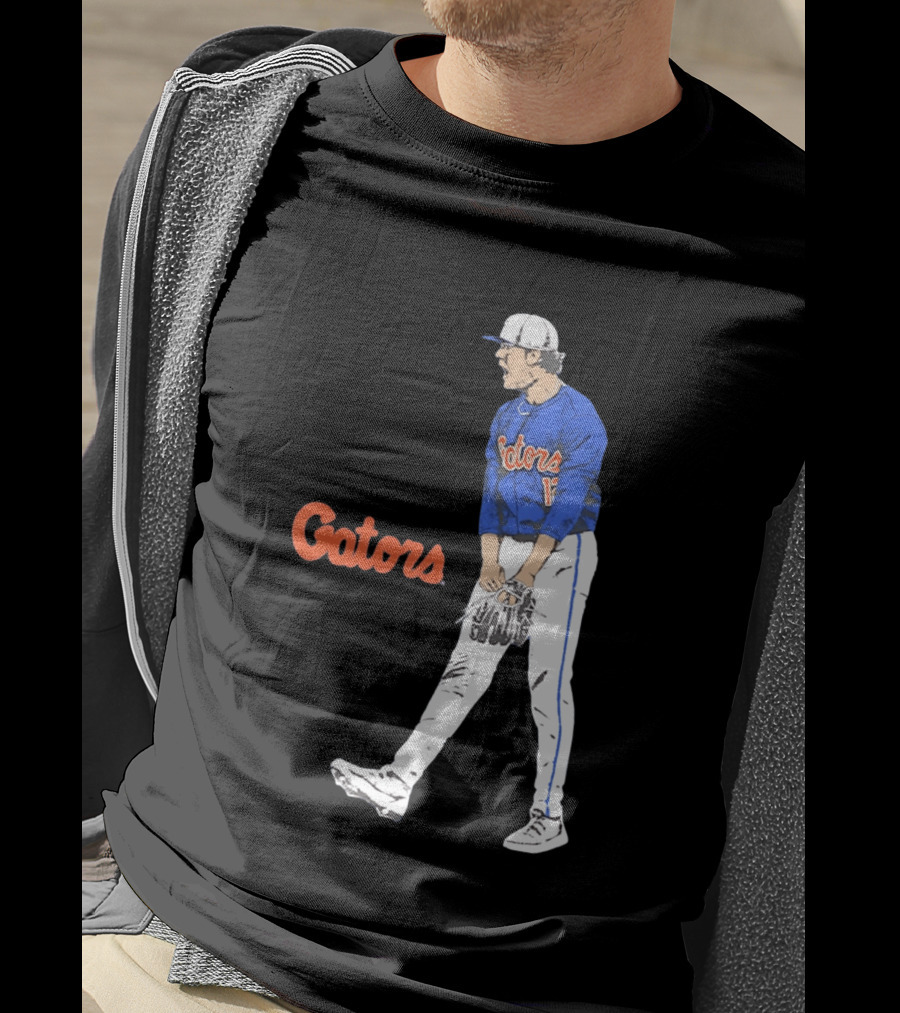 Liam Peterson Florida Gators Baseball Intense Scream Moment T-Shirt