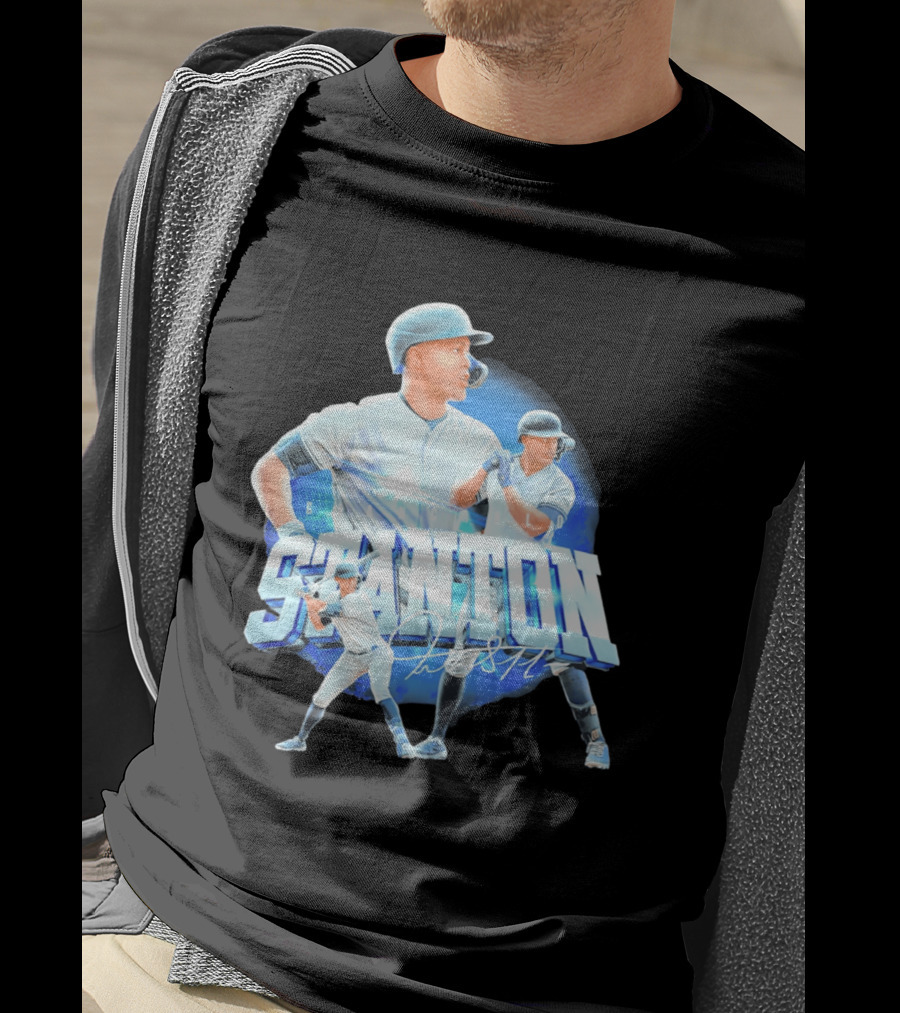 Giancarlo Stanton New York Yankees Baseball Collage T-Shirt