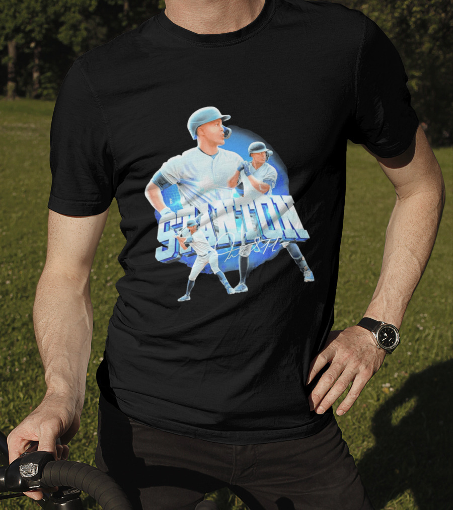 Giancarlo Stanton New York Yankees Baseball Collage T-Shirt