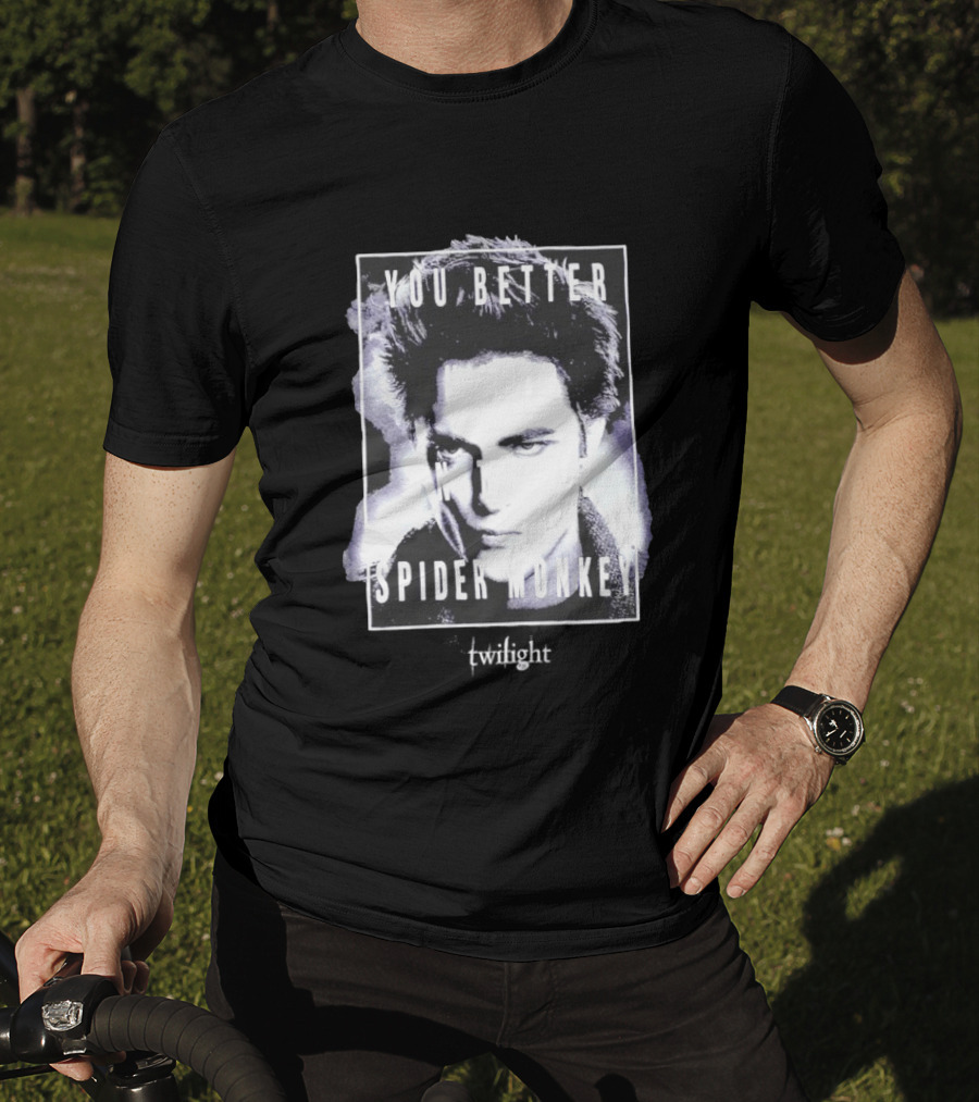 The Twilight Saga You Better Hold On Tight Spider Monkey Edward T-Shirt