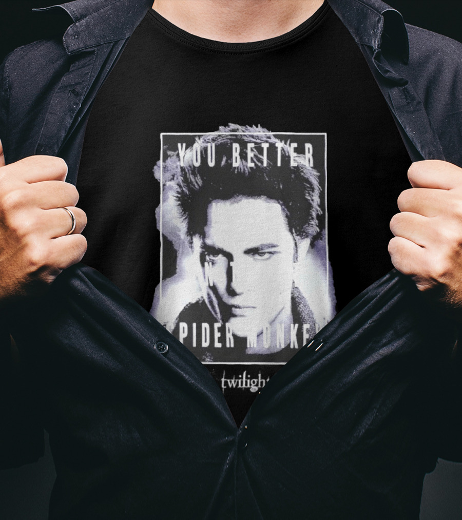 The Twilight Saga You Better Hold On Tight Spider Monkey Edward T-Shirt