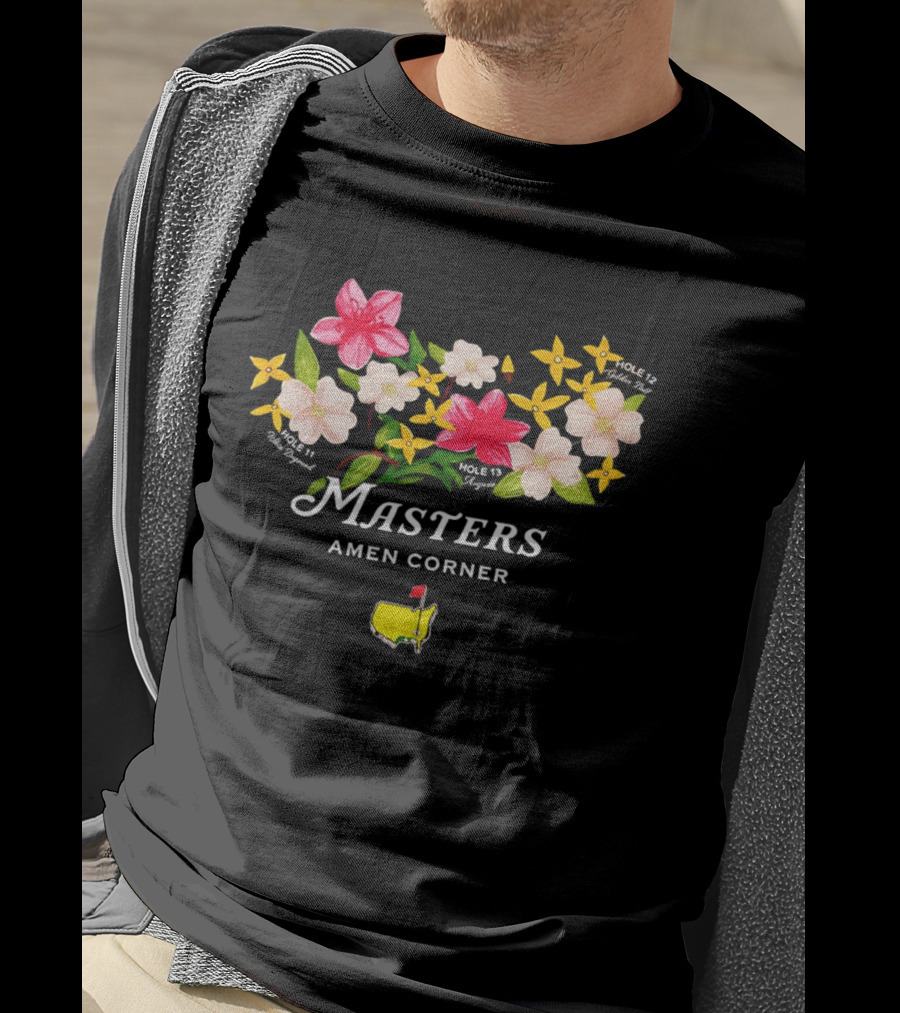 Masters Amen Corner Augusta National Golf Club Hole 11 12 13 Flowers T-Shirt