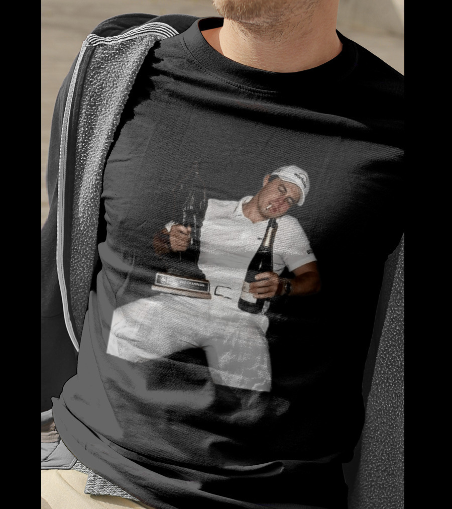 Matt Fitzpatrick Sleeping With Trophy And Wine T-Shirt