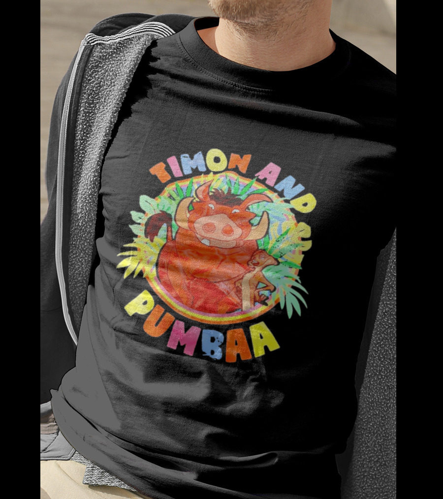 Timon And Pumbaa Colorful Jungle Adventure T-Shirt