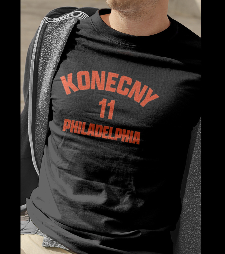 Konecny 11 Philadelphia Flyers Hockey Team Player Number T-Shirt