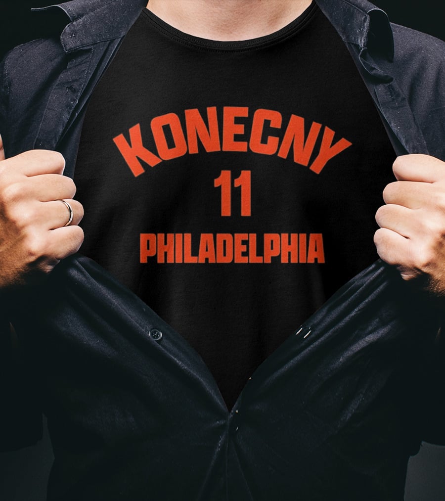 Konecny 11 Philadelphia Flyers Hockey Team Player Number T-Shirt